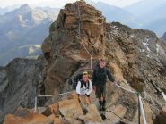 Corda fissa sotto il rifugio  