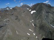 Punte Autaret e delle Lose Nere e, dietro, Arnas e Croce Rossa.