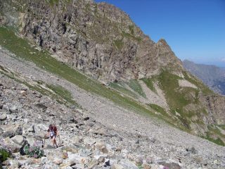 sentiero dal lago Gelas al rifugio Pagarì