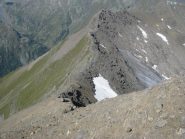 La cresta di salita
