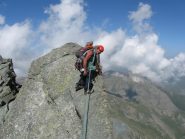 nell'ultimo tiro prima della vetta