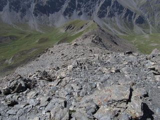 Cresta Ovest della Serpentiera, con traccia lato Thures