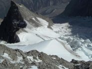 il ghiacciaio dal bivacco