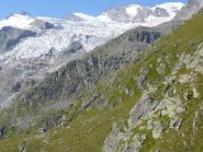 La seraccata della Tribolazione vista da poco dopo i casolari dell'Herbetet
