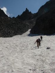 sul nevaio ai piedi del passo Rissuolo