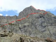 la via di salita