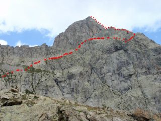 la via di salita
