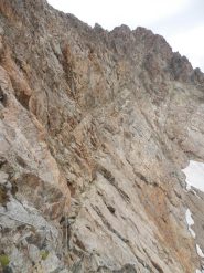 Uno dei due tratti di cengia attrezzati