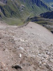 La cresta in discesa