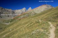 la via di salita per raggiungere il rifugio e la cima (28-8-2011)
