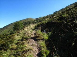 La traccia di salita della mia deviazione