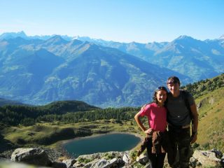 in discesa prima del lago chamolè