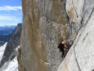 Marcello sale il secondo tiro del diedro