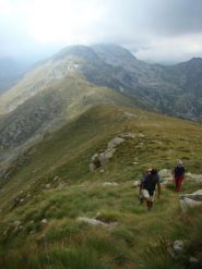 la dorsale di discesa dal gran Moun