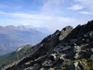 in discesa verso il Paillasse  ed il Bianco...