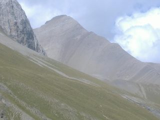 Piz Blaisun, cresta SSO, di discesa