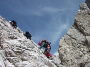 sotto il bivacco riprende la ferrata