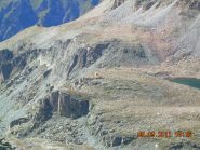 Il bivacco Bertoglio visto da punta Malta.