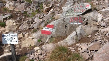 L'Alta Via Mariotta salendo al Juribrutto....