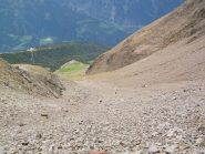 La Tallner Alm dalla base della paretina