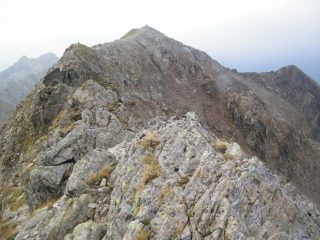 In discesa, verso la Obere Scharte