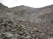 La paretina sotto la Obere Scharte