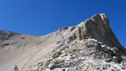 Ghiaione dopo la balza rocciosa