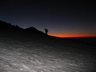 prime luci sul ghiacciaio