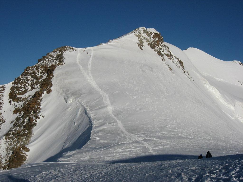 traccia di salita dal colle felik