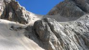 Ghiaione verso il Passo delle Cirelle....