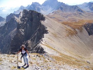 in cresta tratto ripido