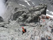 discesa sulle balze della costola