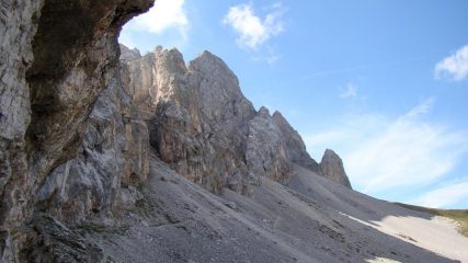 Ghiaioni verso il passo San Nicolò