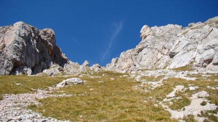 Ripida salita verso la vetta