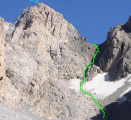 Vallone di Chauvet con indicazioni sul canale