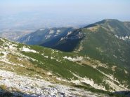 La cresta percorsa in salita dalla sella del Bivacco Fusco