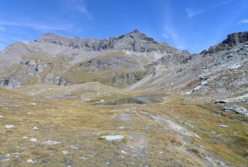 vista della Testa Grigia e della Punta Pinter dai laghi...