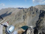 dalla vetta, Cima dell'Agnel e Lago Bianco Agnel