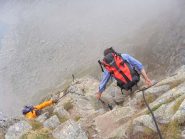 scendendo dal tratto attrezzato sopra il Ballotta