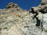 Un tratto roccioso del percorso