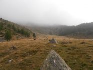 01 - da questo pianoro (Quota 2050) inizia l'ottimo sentiero a pendenza costante fino al passo Clopacà