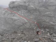 09 - si attraversa un ruscello in mezzo alle morene dell'ex-ghiacciaio