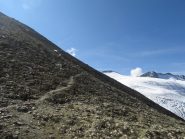 La traccia continua in traverso