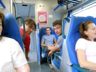 ed in fine il ritorno in treno
