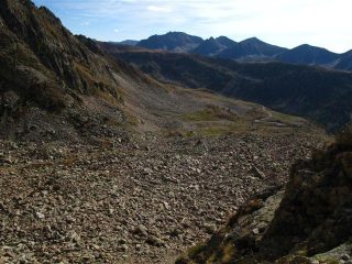 Vallone di discesa sul versante Colle della Lombarda
