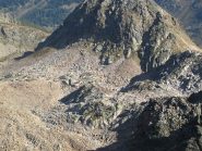 Particolare del sentiero nella pietrosa comba