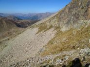 La pietraia dove sale la traccia