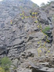 Il tracciato della via con le varianti