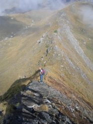 sulla dorsale erbosa verso il bivacco Rosazza el Savoie