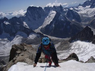 Mario verso l'Aiguille du Jardin